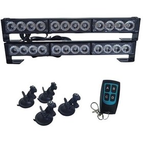 Resim 21 Fonksiyonlu Çakar Lamba Sarı Sarı 2'li Set Vantuzlu Kumandalı 12-36v 72w / Lapa212 