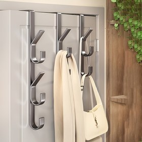 Resim Kolay Kurulum Kapı Üstü Kanca - Giysiler, Şapkalar & Çantalar için Güçlü Metal Askı - Yatak Odası, Yurtlar & Dolaplar için Yer Tasarruflu Tasarım 