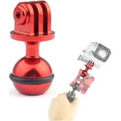 Resim Metal B Tipi Kırmızı-kamera Topu Kafa Tripod Adaptörü Flaş Işık Braketi Montaj Tabanı Gopro Hero 10 9 8 7 Djı Osmo Eylem/eylem 2 Sualtı 