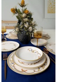 Resim Keramika Bronze Bloom Yemek Takımı 18 Parça 6 Kişilik 22926-27-29 Çok Renkli 