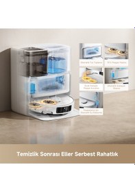 Resim MOVA P50 Pro Ultra 19000 PA Emiş Güçlü Robot Süpürge Beyaz 