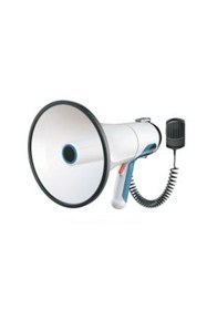 Resim STANDART Megafon 100 Watt, Mayklı, Sirenli,şarjlı, Usb'li, Bluetoohtlu Büyük Boy 