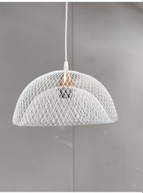 Resim Kafes Tel Beyaz Tekli Sarkıt Açik Beyaz 