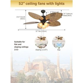 Resim Dlc Oklahoma 132cm Tavan Vantilatörü Kahverengi 