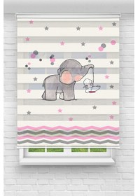 Resim Perdecizade Enxboy Filli Tavşan Dijital Baskılı Zebra Perde-cocuk Odası-stor Perde Tycce7bfcb91adec38efd9e00 Renkli 