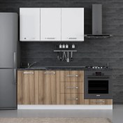 Resim Minar 200 Cm Mutfak Dolabı Beyaz Dore 200-D3 