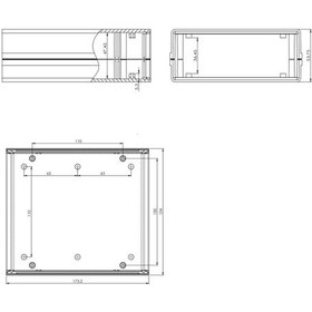 Resim Elektronik Proje Kutusu (Ölçüleri: 154X174X54Mm) - Siyah 