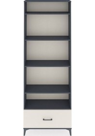 Resim Arges Dolap 5 Raflı Tek Çekmeceli 88x30x243 Antrasit-aytaşı Antrasit 