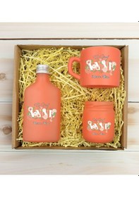 Resim Bk Gift Kişiye Özel İsimli Dtf Anne Temalı Somon Kahve Fincanı & Kolonya & Mum Hediye Seti-4, Anneye Hediye, Anneler Günü Hediyesi Kobitmeyencom30984 