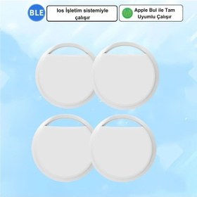 Resim Smart Tag Mfı Sertifikalı Akıllı 4lü Paket Ios Bul Uyumlu Airtag 