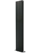 Resim 1800mm x 315mm Yüksek Isı Kapasiteli Dekoratif Amber Dikey Aluminyum Antrasit Radyatör 