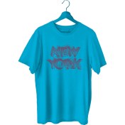 Resim Bluu Newyorklite Sporcu T-Shirt Bisiklet Yaka 