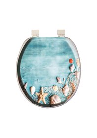 Resim Softy Classic Desenli Yumuşak Klozet Kapağı Beyaz 