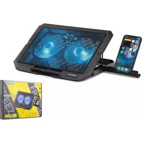 Resim Hadron HDX4253 Ledli Çift Fanlı Telefon Standlı Notebook Soğutucu 