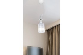 Resim Akses Karo Krom Tekli Optik Üçgen Şeffaf Sarkıt Salon Yemek Odası Oturma Odası Antre Mutfak Çocuk Odası Yatak Odası 