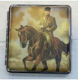 Resim Sigara Tabakası(Kısa Sigara)9.50cm/9.50cm boyutlarında-ATATÜRK 