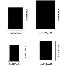 Resim Novahub 4 Adet 30x20cm Akrilik Ayna Sticker, Altın Renk, Dikdörtgen Model Diğer 