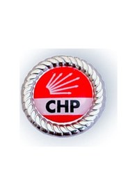 Resim Yörük Tasarım Chp Cumhuriyet Halk Partisi Damla Mine Yaka Rozeti Gümüş 