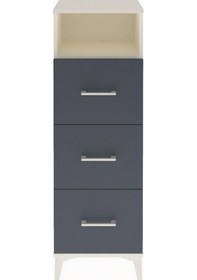 Resim Arges Dolap Tek Raflı 3 Çekmeceli 44x30x134 Aytaşı-antrasit Aytaşı 