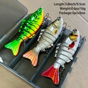 Resim 3 Adet Tatlısu ve Tuzlu Su Balıkçılığı Yemleri, Bas, Alabalık, Crappie, Walleye, Pike için Gerçekçi Swimbait, Yavaş Batan Bas Balıkçılığı Yemi, Erkekler için Olmazsa Olmaz Balıkçılık Hediyeleri, Aile Balıkçılık Ekipmanları Fişleri 