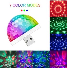 Resim Disko Topu Sese Duyarlı Rgb Usb Girişli Disco Topu Iç Aydınlatma 