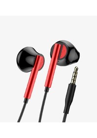 Resim Linktech Yüksek Basslı Kablolu Kulaklık , Linktech H64 Kırmızı Mikrofonlu Kablolu Kulak İçi Kulaklık Universal 