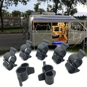 Resim YXXLUYH RV Tente Klipsleri, Araç Tente Çubukları için Plastik Yan Montaj Güneşlik Kancaları, Şarj Edilmez, Pil Gerektirmez 