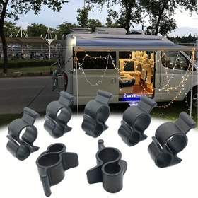 Resim YXXLUYH RV Tente Klipsleri, Araç Tente Çubukları için Plastik Yan Montaj Güneşlik Kancaları, Şarj Edilmez, Pil Gerektirmez 