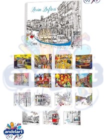 Resim andelart 15 Yaprak Resim Defteri Orta Boy Spiralli Karton Kapak 23 X 35 cm 1 Adet 