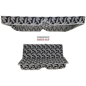 Resim Salıncak Minder Kılıf Takımı(Süngersiz)2 Kişilik Minder-Siyahtüy (532720735) 