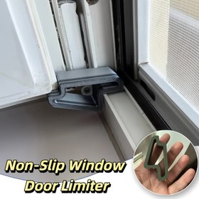 Resim 2 Ağır Hizmet Tipi Anti-Çarpışma Kapı Durdurucu, Alt Kapı Durdurucu, Kolay Kurulum, Veranda Kapıları, Pencereler, Kayar Kapılar İçin Uygun - Dayanıklı Plastik Yapı, Rüzgar Geçirmez ve Darbe Geçirmez 
