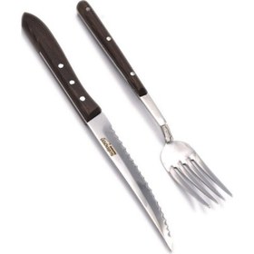 Resim Solingen Steak Bıçağı 4'Lü Set 2 Bıçak 2 Çatal Et Bıçağı Çatal 