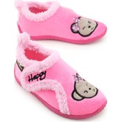 Resim Gezer Kışlık Kız Çocuk Rahat Taban Cırt Cırtlı Ayarlanabilir Ev Okul Kreş Panduf Ayakkabı Fuşya 