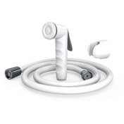 Resim İZ YAPI Felix El Tahareti– Beyaz | PVC Hortumlu | Duvar Askılı | Shut-Off 