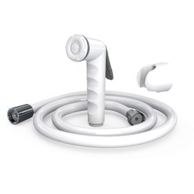 Resim İZ YAPI Felix El Tahareti– Beyaz | PVC Hortumlu | Duvar Askılı | Shut-Off 