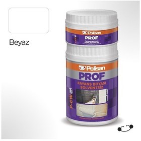 Resim Polisan Prof Beyaz Solventsiz Seramik / Fayans Boyası (P-CW) 1 kg 
