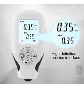 Resim Herşey Fırsat Impelanyu Kaplama Boya Kalınlık Ölçer 0-2000 Um Araba Boyası Ölçüm Cihazı Beyaz 