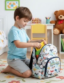 Resim Hevi Kids HeviKids Kişiye Özel İsimli Anaokulu Çantası - Hava Araçları | 3-15 Yaş Çocuk Sırt Çantası 