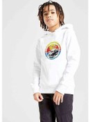 Resim Plaj Classic Transit Baskılı Unisex Çocuk Kapüşonlu Beyaz Sweat Beyaz 