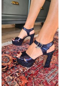 Resim 04171 Topukla Kadın Taşlı Platformlu 19 Pont Abiye Ayakkabı 