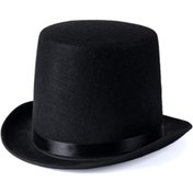 Resim AyrStore Yetişkinler İçin Siyah Renk Ringmaster Sihirbaz Şapkası Fötr Şapka 15 Cm 