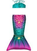 Resim Kuaki Mermaids Deniz Kızı 2'li Takım Bikini Kostüm Seti Star +6 Yaş 