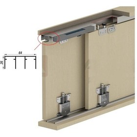 Resim Albatur 7030 Sft Alüminyum Üst Ray Profil 4 Mt Gri 