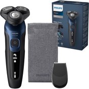 Resim Philips Elektrikli Tıraş Makinesi - Hassas Düzeltici ve Yumuşak Seyahat Çantası Metalik Mavi Islak ve Kuru 