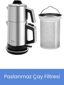 Resim Fakir Temper Paslanmaz Çelik Çay Makinesi & Kettle Rosie 