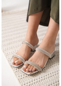 Resim Kocadal Kocadal Stella Kalın Topuklu Gümüş Kadın Terlik Muhtelif 