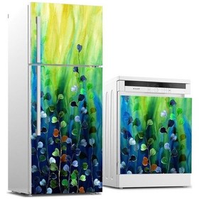Resim Buzdolabı Ve Bulaşık Makinası Beyaz Eşya Sticker Kaplama Çiçek Ku (540884580) 