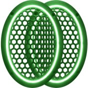 Resim L-Sound Neon Işıklı (6x9) Inç Kaliteli Plastik Hoparlör ve Midrange Kapağı - 2 Adet - Yeşil 