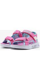 Resim Skechers Sola Glow Sandal Büyük Kız Çocuk Pembe Işıklı Sandalet 303024L Hpaq 