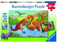 Resim Ravensburger 2x24 Parça Puzzle Dinos 050307 